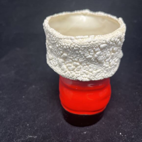 Large Vintage Ceramic Santa Boot Planter. 5 X 7. Red And White Christmas 1962 - Picture 4 of 9